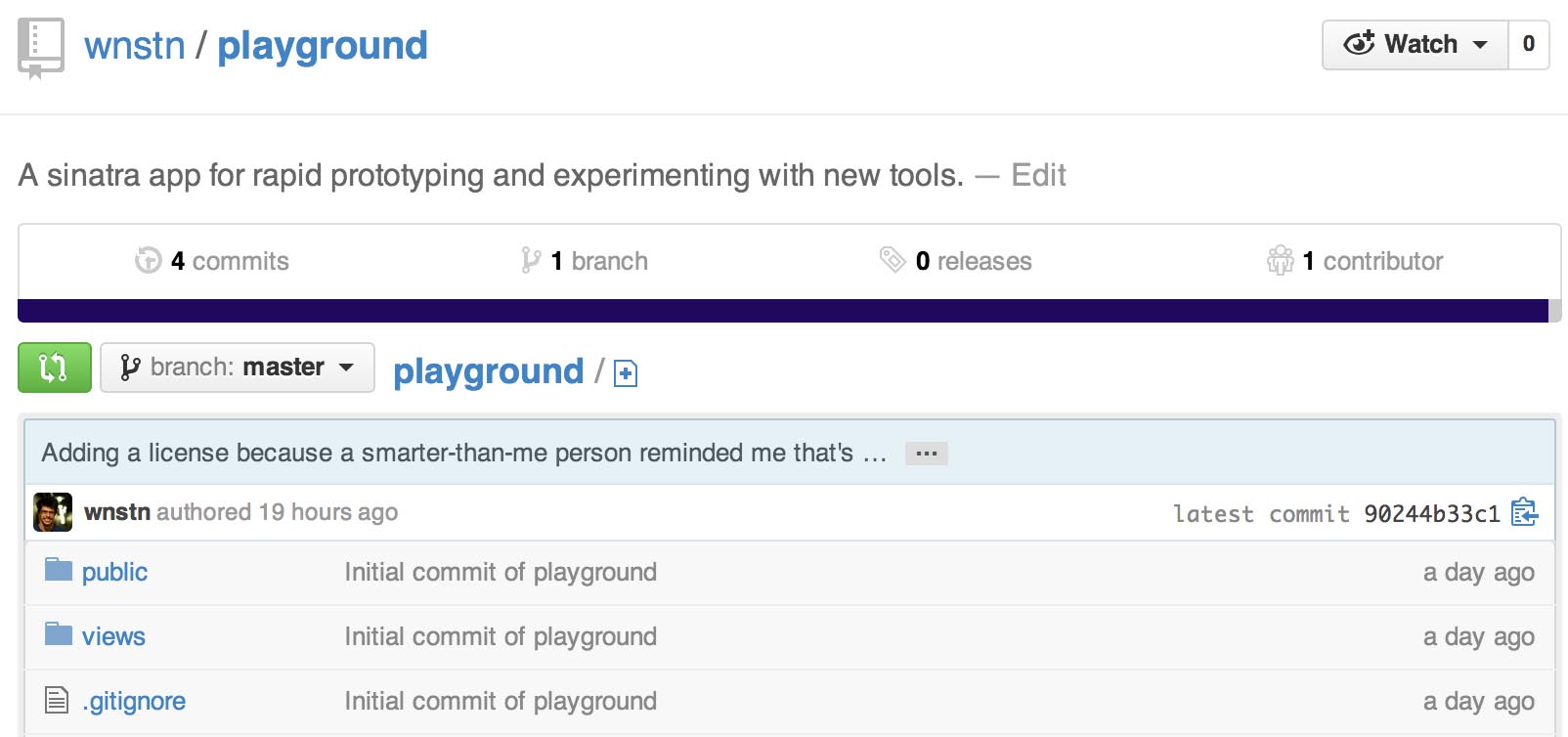 playground screenshot from github