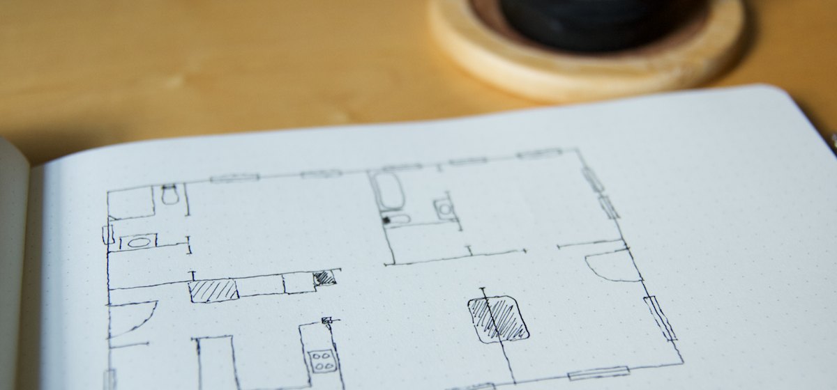 Sketch of the layout of our new house